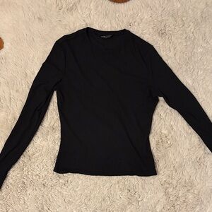 Long black ribbed black sleeve